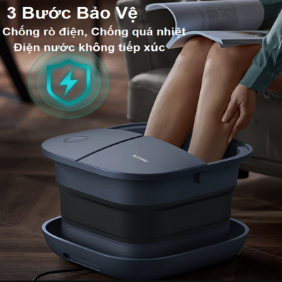 Bồn ngâm chân, kiêm máy massage chân tự động Thương hiệu Hà Lan cao cấp Philips - PPM5103F (HÀNG CHÍNH HÃNG)