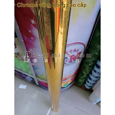 Decal trang trí ô tô chrome màu bạc/vàng tráng gương chống trầy dán xe cao cấp {Khổ lớn}