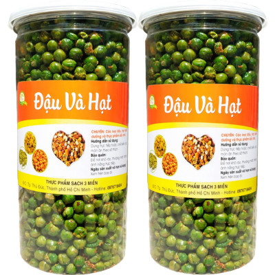 500G ĐẬU HÀ LAN SẤY GIÒN TỎI ỚT HIỆU TÂN LỘC PHÁT (HŨ PET)