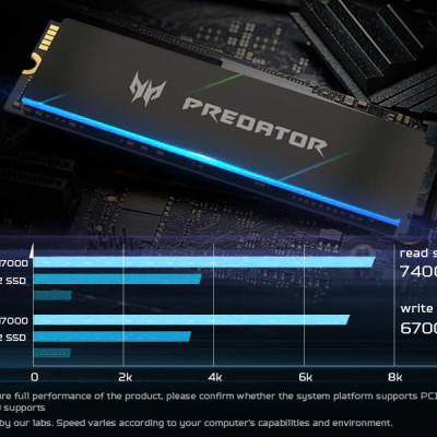 Ổ cứng SSD Acer Predator GM7000 NVMe PCIe Gen4 Gaming - Hàng chính hãng bảo hành 5 năm - Hàng chính hãng