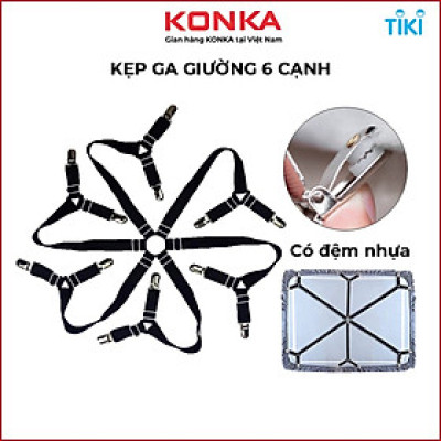 Bộ 4 kẹp ga giường drap chống xê dịch có đệm nhựa