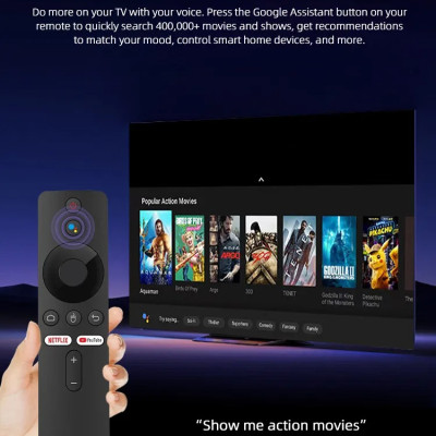 Android tv có điều khiển giọng nói tiếng việt hỗ trợ bluetooth Wifi 2 băng tần kép cài sẵn truyền hình cáp và xem phim HD miễn phí vĩnh viễn - Hàng nhập khẩu