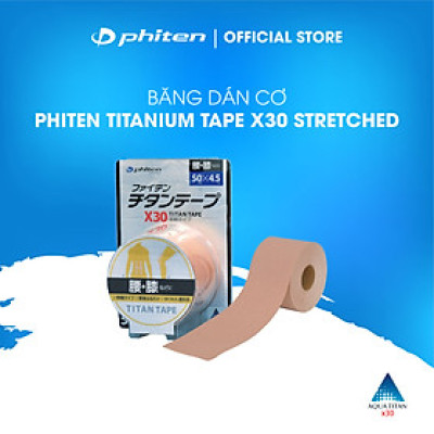 Băng dán cơ giảm đau X30 Phiten titanium tape x30 stretched PU711029