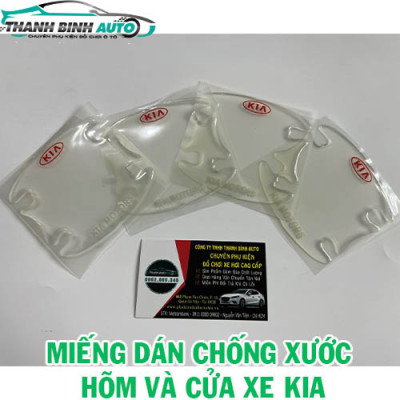Miếng dán silicon chống xước hõm tay nắm cửa xe Kia