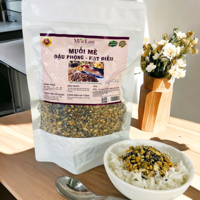 Muối mè đậu phộng - hạt điều Mộc Lan (bịch 500g)