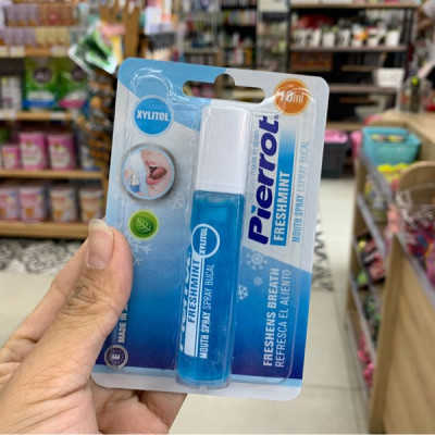 [ Mua 2 tặng 1 ] Xịt thơm miệng Kissing Spray PIERROT 10ml vị bạc hà the mát giúp giảm hôi miệng, Xịt miệng mang lại hơi thở thơm mát