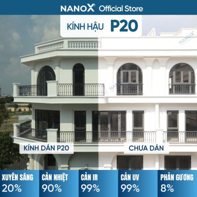 Phim cách nhiệt kính sau/kính hậu ô tô chống nắng nóng, chống UV, chống nhìn trộm NanoX