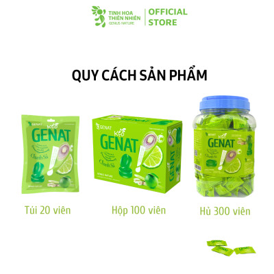 Kẹo ngậm Genat Chanh Sả (Hộp 100 viên)
