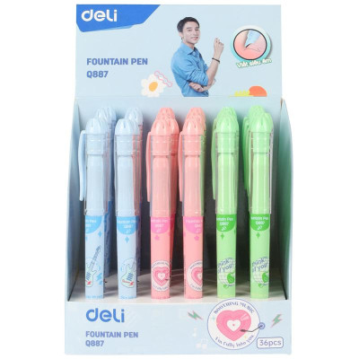 Bút Máy Nhựa Deli 0.5 mm - Phiên Bản Sơn Tùng M-TP Giới Hạn - Deli Q887 - Màu Xanh Dương