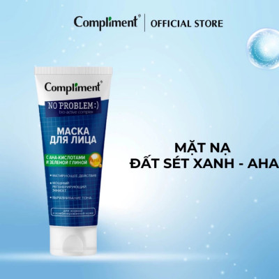 Mặt nạ AHA đất sét xanh Compliment giảm mụn, se khít chân lông 80ml (VẠCH XANH LÁ)
