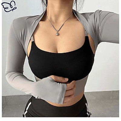 Áo khoác cardigan thể thao chơi pickle ball, yoga, tennis, gym cho nữ