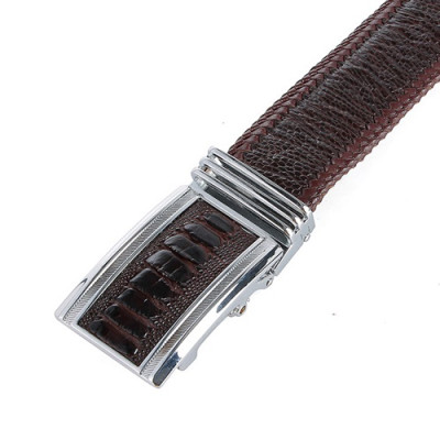 HP4458-62-66-70 - Thắt lưng nam da đà điểu Huy Hoàng đan viền 4P màu đen, nâu đất, vàng bò, nâu đỏ