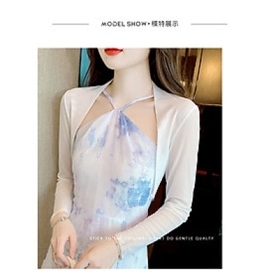 [MẪU MỚI] Áo khoác thun tà ngắn choàng vai mềm mại thoáng mát C007