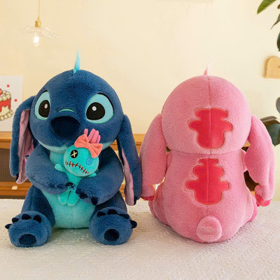Gấu Bông Stitch Xanh Ôm Vịt, Thú Nhồi Bông Stitch Nhồi Bông Mềm Mịn Gấu Bông Nadu 35cm - Hàng Chính Hãng MINIIN