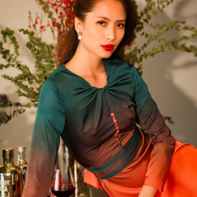 Đầm Mini Ombre Hoàng Hôn DRE164 thời trang thiết kế Hity