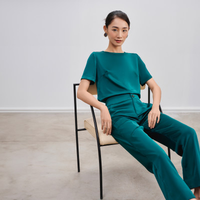 Quần Ống Suông Cúc Phương PAN066 thời trang thiết kế Hity