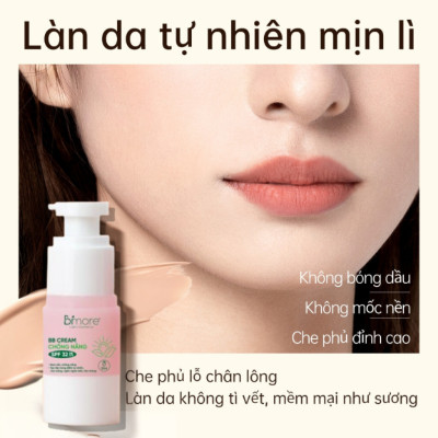 Kem phấn tươi BB chống nắng Bimore che phủ tốt bền màu_15ml