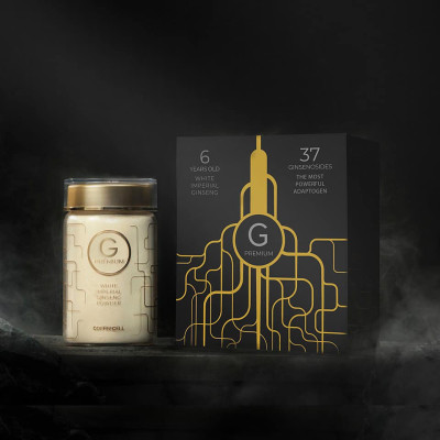 Bột Nhân Sâm Thượng Hạng BH Premium Với Bạch Sâm Hoàng Đế COFFEECELL (180g) - Dinh Dưỡng Thần Kinh, Năng Lượng & Sức Mạnh - Hàng Chính Hãng