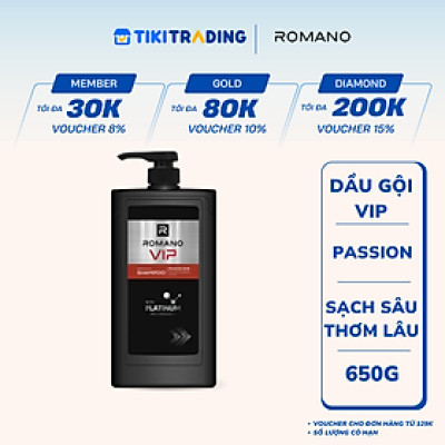 [B] DẦU GỘI ROMANO VIP PASSION 650G