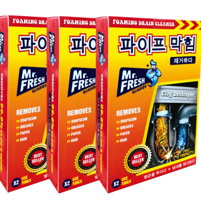 Combo 8 hộp 16 gói bột thông tắc làm sạch đường ống Hàn Quốc (100g/gói)