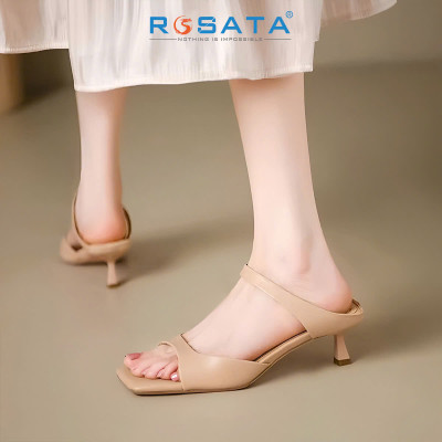 Dép cao gót nữ quai ngang ROSATA RO669 - 4p - HÀNG VIỆT NAM - BKSTORE
