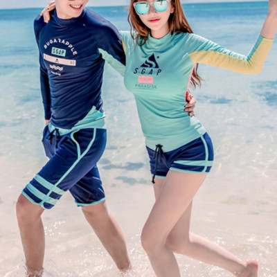 Đồ Bơi Cặp Đồ Bơi Tay Dài Che Nắng Đi Biển AT172 MayHomes Long Sleeve Couple Swimsuits