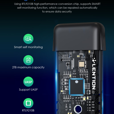 Box ổ cứng SSD M2 NVMe 0.15m Lention C9Elite Hàng Chính Hãng