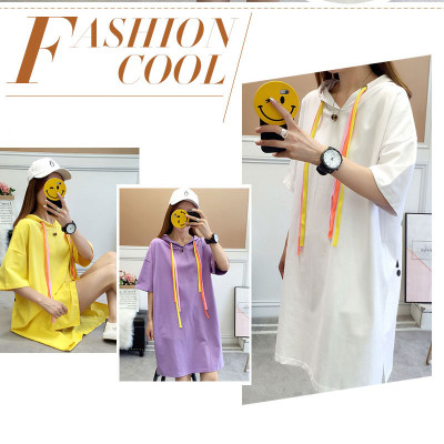 Áo Thun Tay Dài Liền Nón Xinh Xắn Dành Cho Nữ