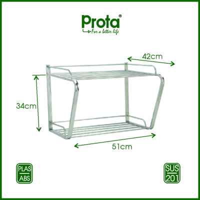 Kệ Lò Vi Sóng Inox Treo Tường Cao Cấp Loại Lớn Chắc Chắn Prota - PT-972