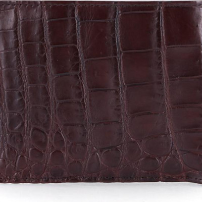 Ví Nam Da Cá Sấu Vip 2 Mặt Da Huy Hoàng HT2729 (12,5 x 10 cm) - Nâu Đất