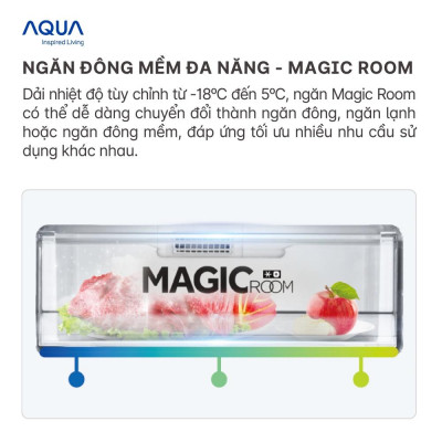 Tủ lạnh ngăn đông dưới Aqua 292 Lít AQR-IG338EB(GB) - Freeship toàn quốc - Bảo hành 2 năm - Hàng chính hãng
