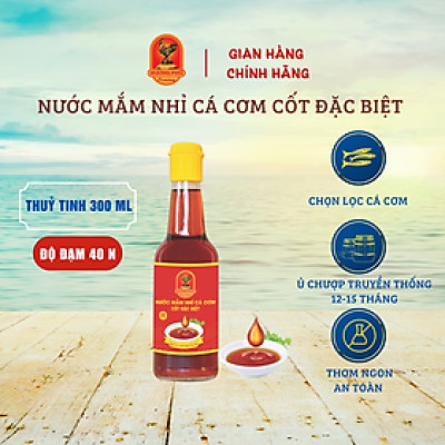 Nước mắm nhỉ cá cơm Hương Phú 40 độ đạm 300ML - Cốt Đặc Biệt - Hàng chính hãng