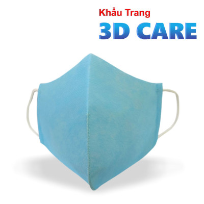 KHẨU TRANG Y TẾ NGƯỜI LỚN VẢI 3D CARE (COMBO 10 CÁI) CHÍNH HÃNG RANDO
