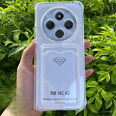 Ốp lưng dành cho Xiaomi Redmi 14C TPU trong suốt, bảo vệ camera, chống sốc, có thẻ cài cao cấp - Hàng chính hãng