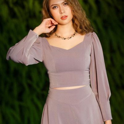Áo Croptop Smock Vĩ Dạ TOP179 thời trang thiết kế Hity