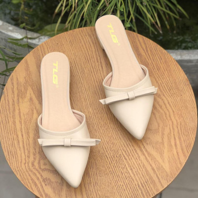 Giày sục nữ hot trend  thời trang đính nơ siêu độc 21290