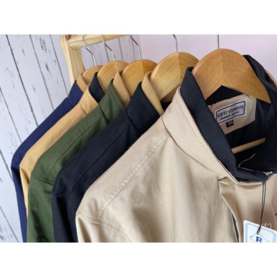 Áo khoát gió nam dây kéo ngang viền bo thời trang cá tính-A1017