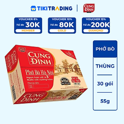 Thùng Phở Bò Hà Nội Micoem Cung Đình (30 Gói)