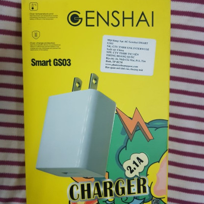 Cóc sạc Genshai smart GS03 - Cốc sạc nhanh 2.1A - Hàng chính hãng