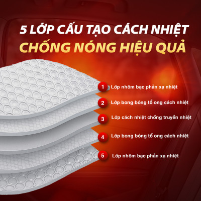 Tấm Che Nắng Ô Tô Xốp Cách Nhiệt Loại Dài Gấp Gọn Màu Lá Phủ Bạc Cho Kính Lái Và Kính Sau CIND CD-F001 (70x145cm) - Nhập Khẩu Chính Hãng
