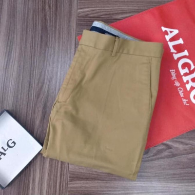 Quần kaki nam ALIGRO chất liệu kaki mềm mịn cao cấp dáng slimfit màu vàng ALGK019