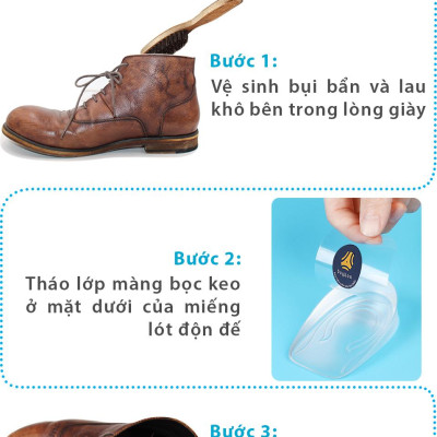 Lót độn đế silicon nguyên khối trong suốt tăng 1cm, 2cm, 3cm chiều cao - buybox - BBPK47