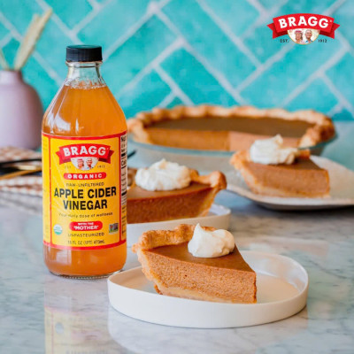 Giấm Táo Hữu Cơ Bragg Chai 473ml - Có Giấm Cái Hỗ Trợ Giảm Cân, Detox Cơ Thể, Nhập Khẩu Chính Hãng Từ Mỹ