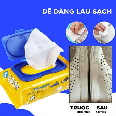 Giấy lau giày bịch 30 tờ , vệ sinh giày thể thao , các loại da , siêu sạch , tiện lợi nhỏ gọn dễ dàng mang theo mọi nơi 