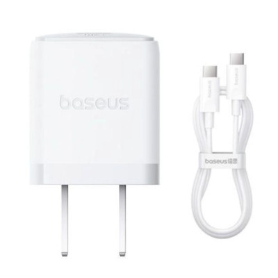 Bộ sạc nhanh nhỏ gọn Baseus Palm 1C 30W Kèm cáp C to C 60w dài 1M - Hàng chính hãng