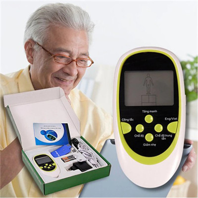 Máy massage xung điện trị liệu 8 miếng dán, 8 chế độ massage, xài pin tiểu - Hàng chính hãng