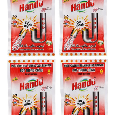 Bộ 10 bột thông cống 100g xuất khẩu hando cực mạnh ( đỏ - dùng cho đường ống an toàn )
