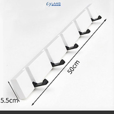 Móc gỗ tự nhiên gắn tường MG18 loại 5 móc thép sơn tĩnh điện mở đóng 90 độ