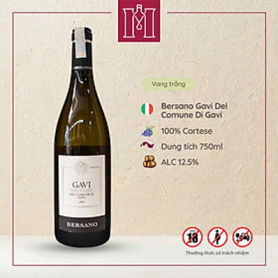 Rượu vang trắng Ý Bersano Gavi Del Comune Di Gavi 750ml 12.5% nhập khẩu - Hàng chính hãng