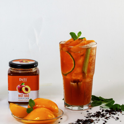 Mứt đào pha chế Déli - hủ 350ml